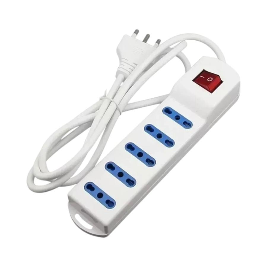 Alargador Rittig 10m 5 Tomas Con Interruptor Blanco