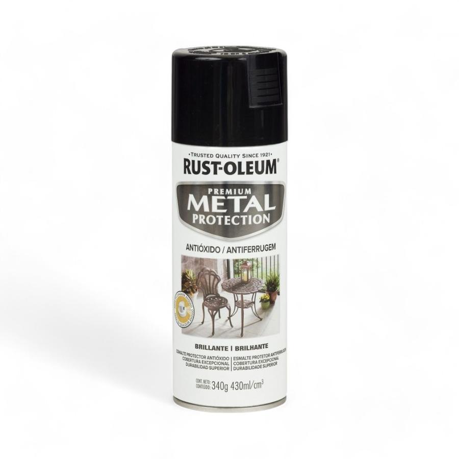 Spray Rust Oleum Metal Protection Negro Brillante