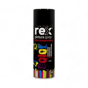 Spray Pintura Rex Alta Temperatura 400 Ml Negro