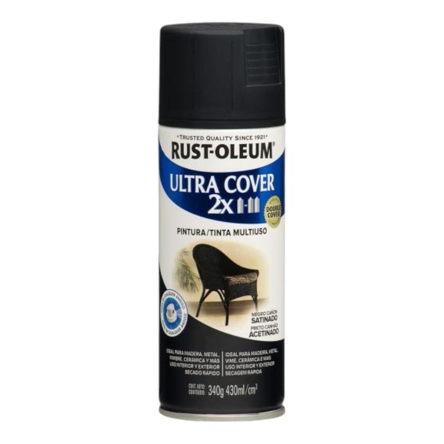 Pintura En Spray Negro Cañon Satinado 430ml Rust-Oleum