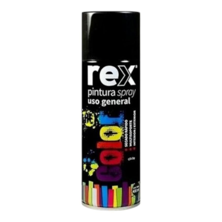 Pintura En Spray Uso General Negro Brillante 400 ml Rex