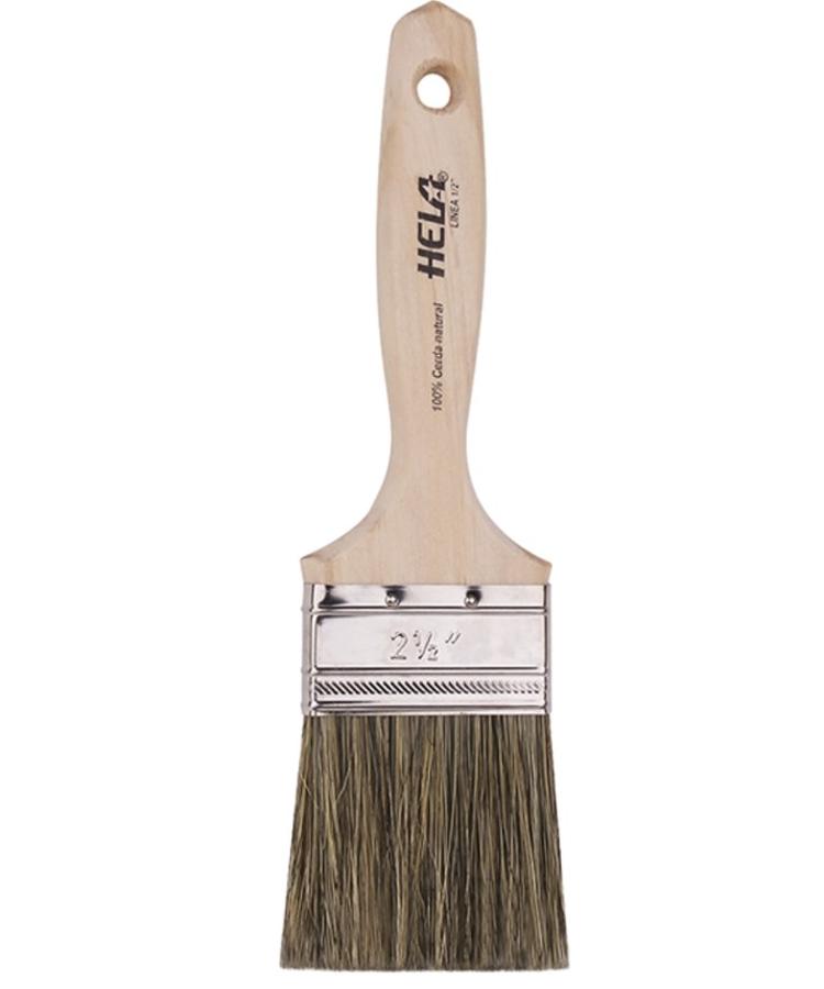 Brocha Estampa 2 1/2"" Cerda Natural Mango Made