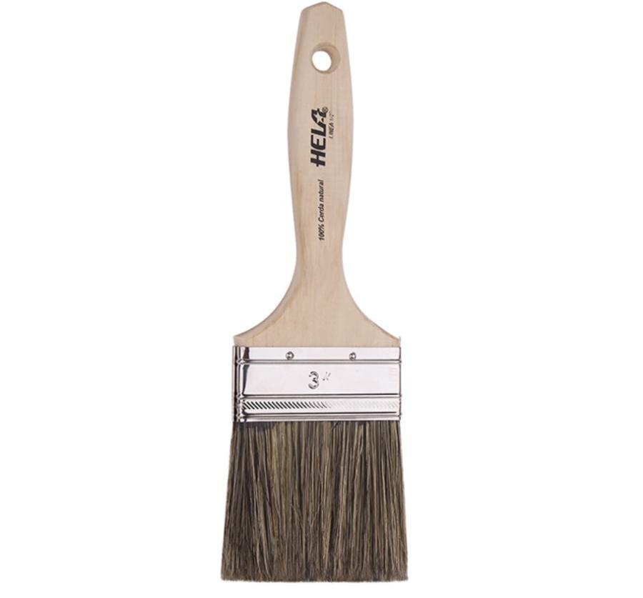 Brocha Estampa 3"" Cerda Natural Mango Madera