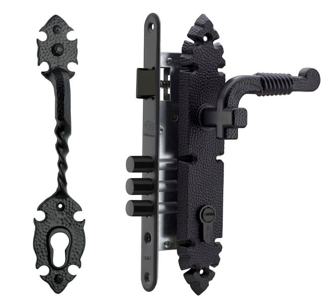 Cerradura Embutir Rustica B40man/tir Acc1/2iz