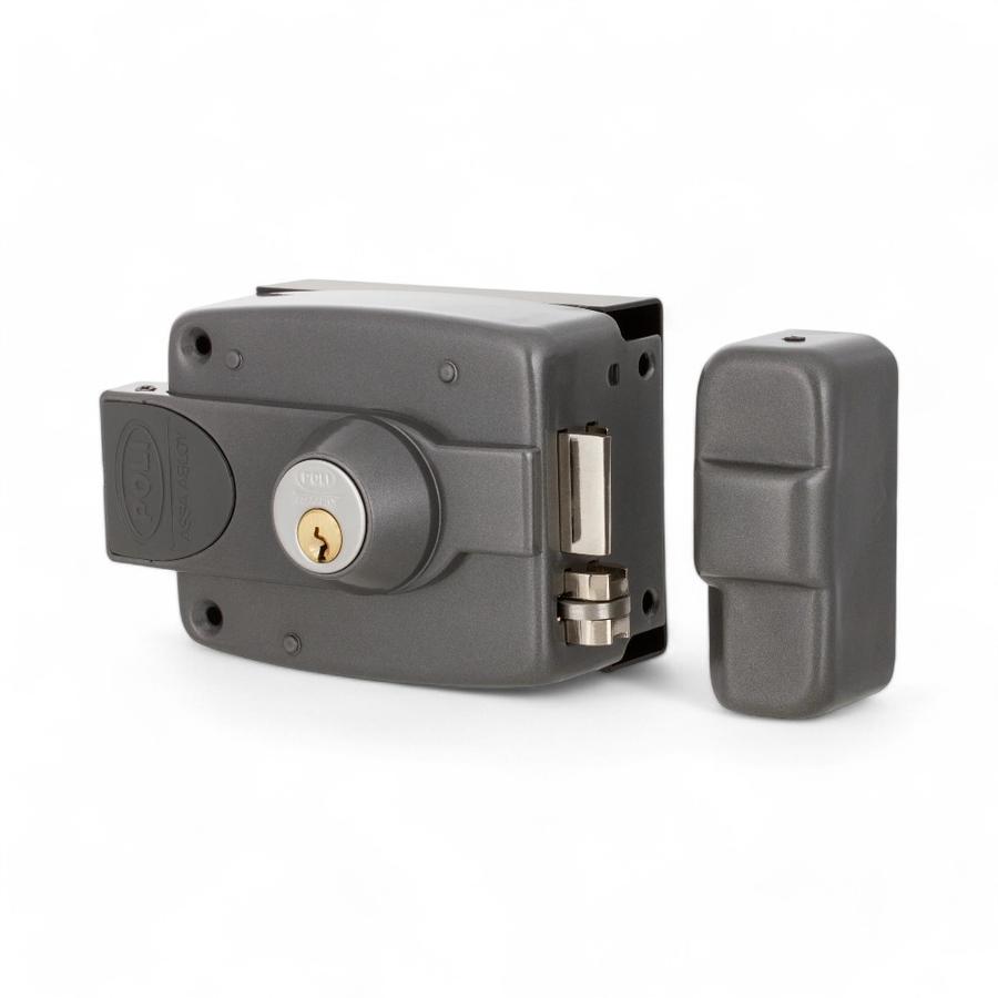 Cerradura Eléctrica Poli 3010 Cilindro Ajustable Gris