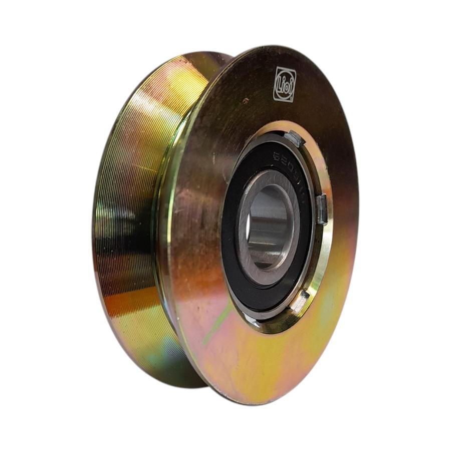 Rueda Para Portón Lioi 75MM C/PERNO Plateado