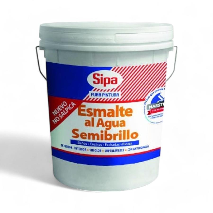 Esmalte Al Agua Sipa Semibrillo 4 Galones Base P