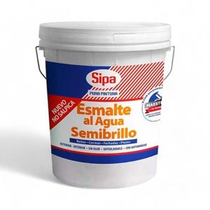 Esmalte Al Agua Sipa Semibrillo 4 Galones Base W