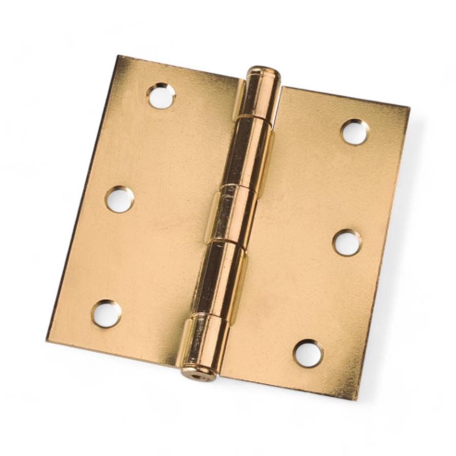 3 Bisagras Lioi L-86 3""x3"" Latonado + Tornillos