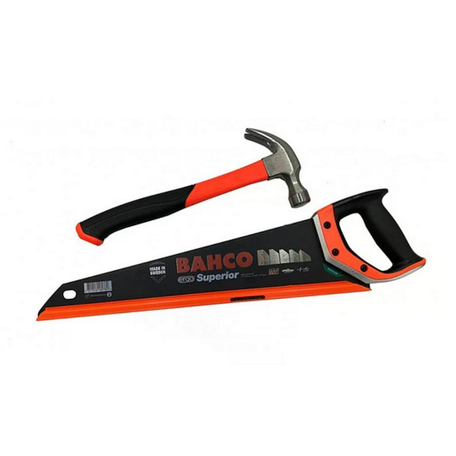Kit Serrucho Superior 19"" + Martillo Carpintero 16 Oz Bahco