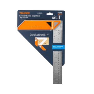 Escuadra Truper 10" Carpintero Con Mango 100% De Aluminio