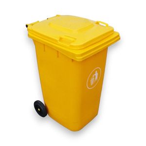 Contenedor De Basura Signet Con Pedal 240 Litros Amarillo
