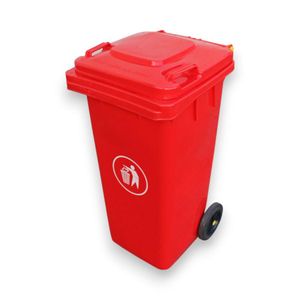 Contenedor De Basura Signet Con Pedal 120 Litros Rojo