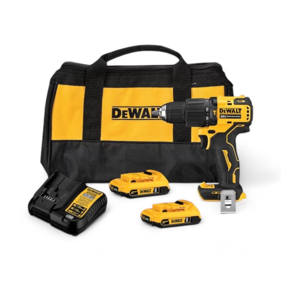 Kit Taladro Percutor 1/2"" DeWalt+2 Baterias 2Ah+Cargador