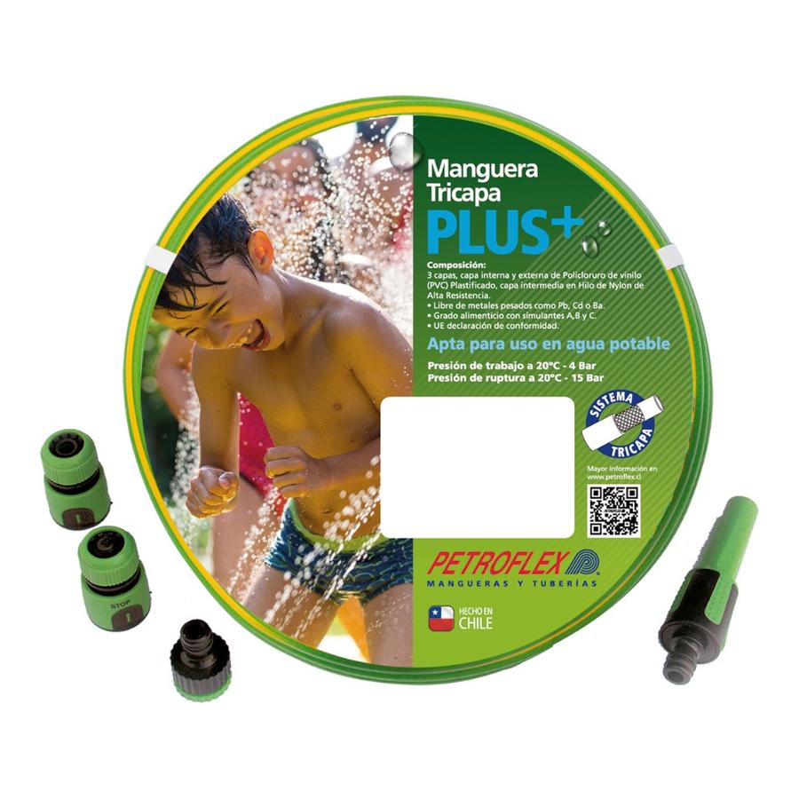 Set de manguera Mallaflex Antitorsión 20m con accesorios