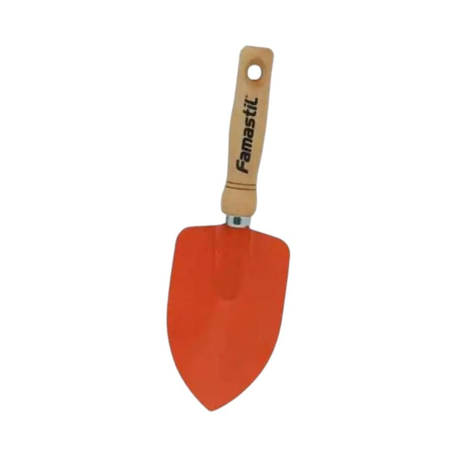 Palita Para Jardín Larga Acero Con Mango Madera Naranjo