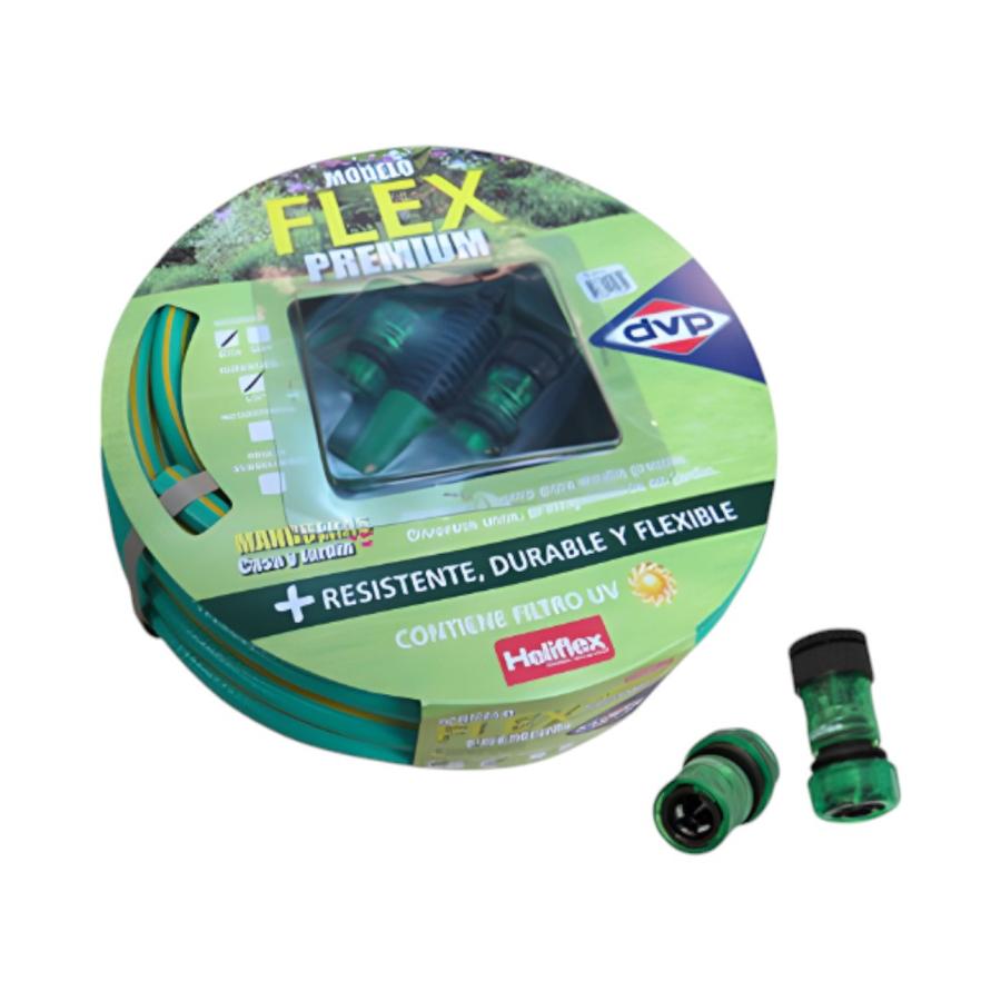 Manguera De Riego Flex 1/2"" Malla 20 Metros Con Accesorios