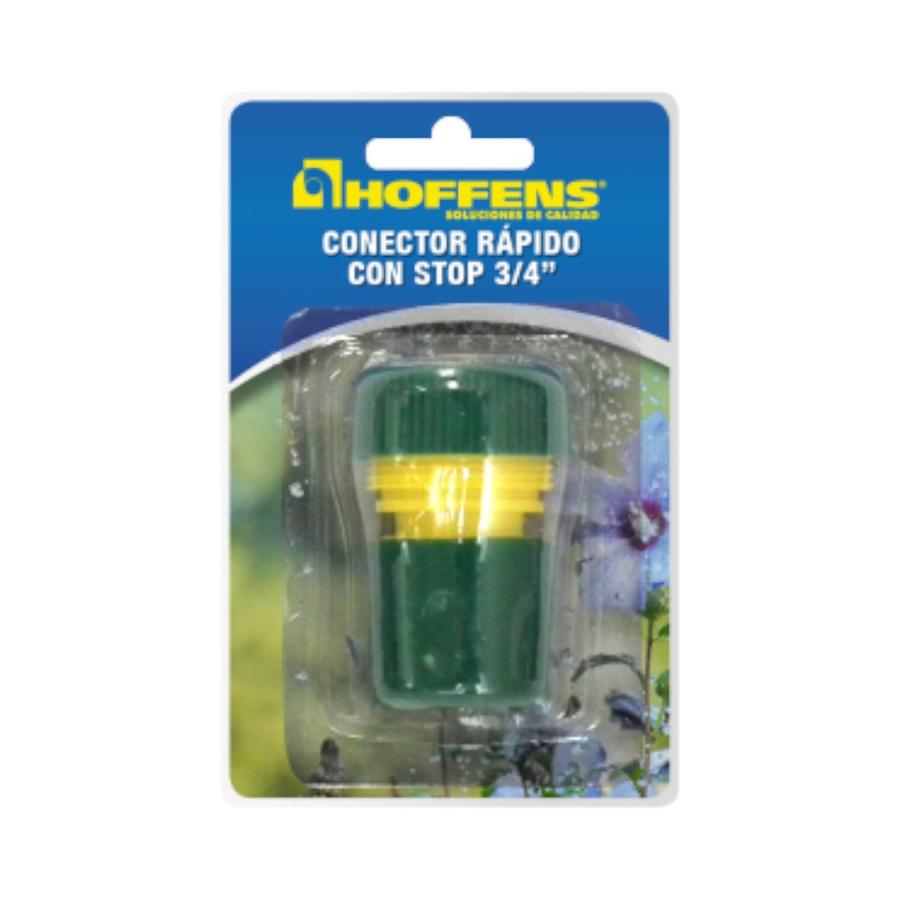 Conector Rápido Para Manguera Hoffens 3/4"" Con Stop