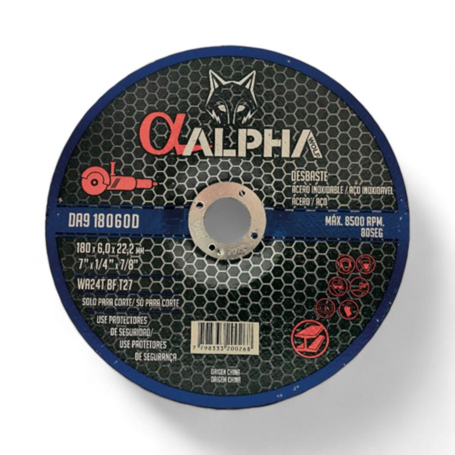 Disco De Desbaste Alpha Pro 7"" 6 Mm Acero Inoxidable