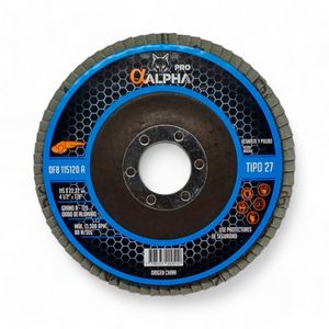 Disco Flap Alpha Pro Grano A120 4 1/2" Café