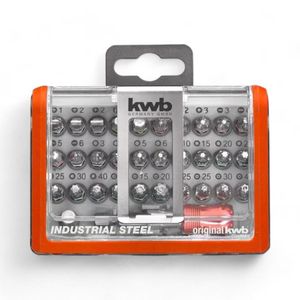 Set 31 Puntas KWB Acero Industrial + Adaptador 1/4"
