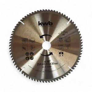 Disco Para Sierra E Ingleteadora KWB 254 Mm 80 Dientes