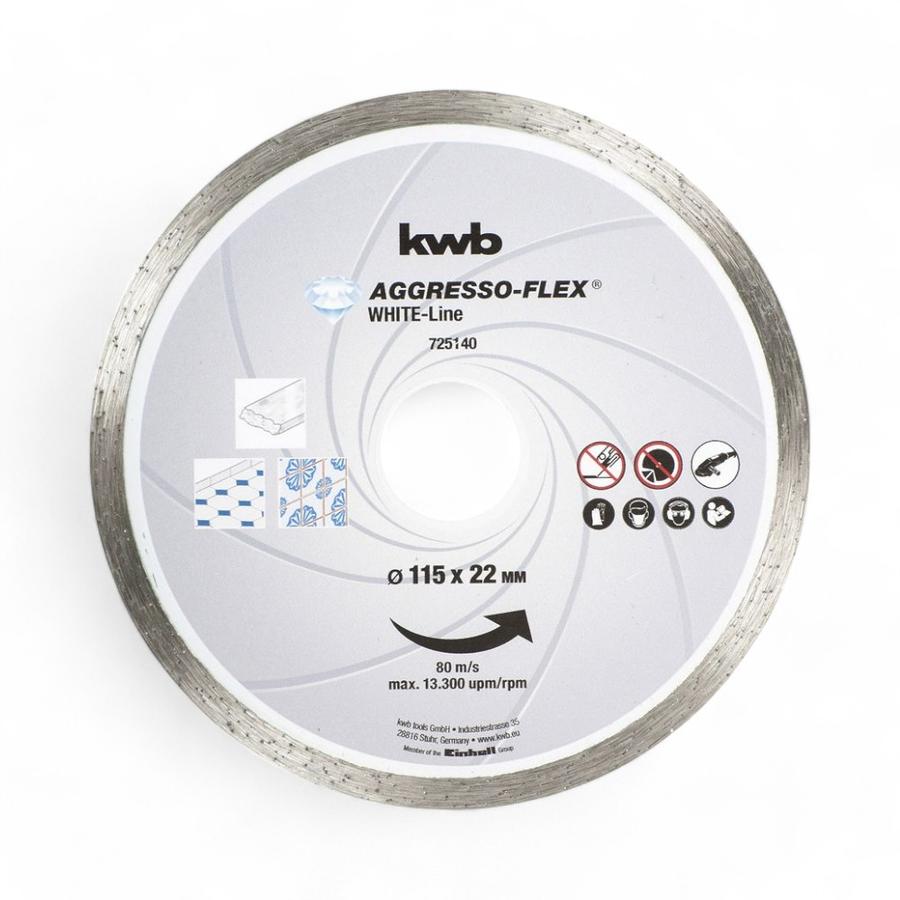 Disco De Corte Diamantado Kwb Borde Continuo 115 Mm