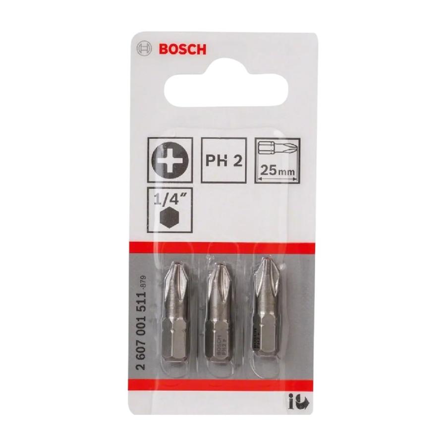 Puntas PH2 Bosch 25 MM (3 Unidades)