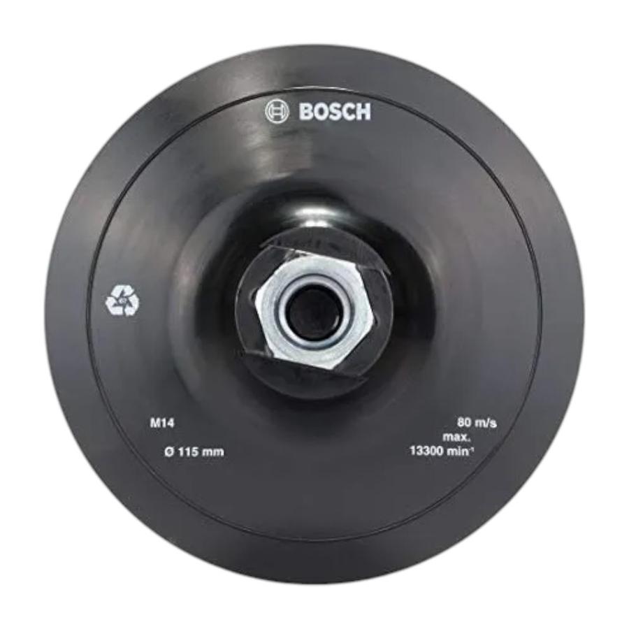 Plato de Goma para Esmeril 4 1/2"" Bosch con Velcro M14