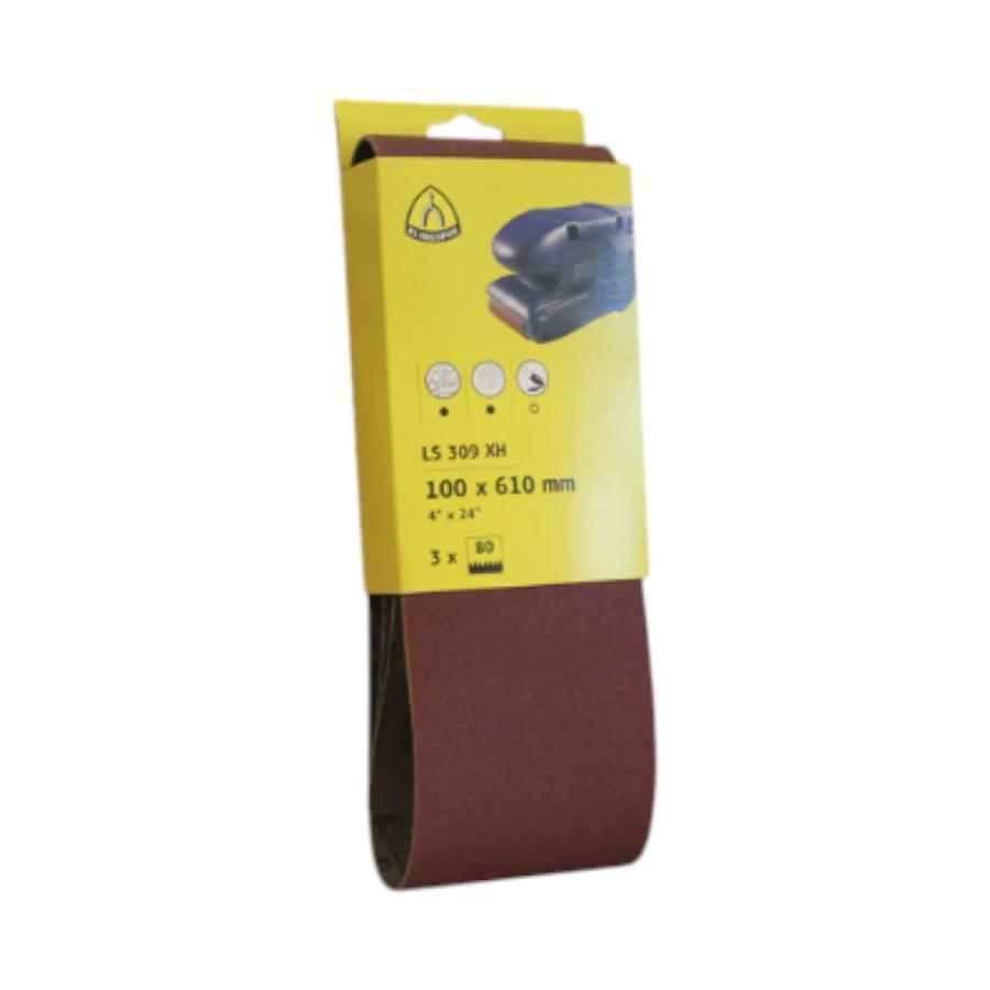 Set de Lija de Banda Klingspor 4x24 GR 80