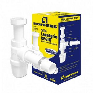 Sifón Regio 1 1/4" Salida Recta Estándar Hoffens Blanco