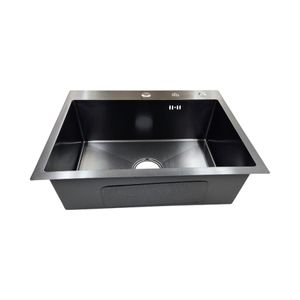 Lavaplatos Acero Inoxidable 60x45 cm Deluxe Negro
