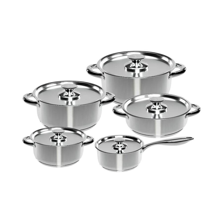 Batería De Cocina Wens 480-10SS 10 Piezas Plateado