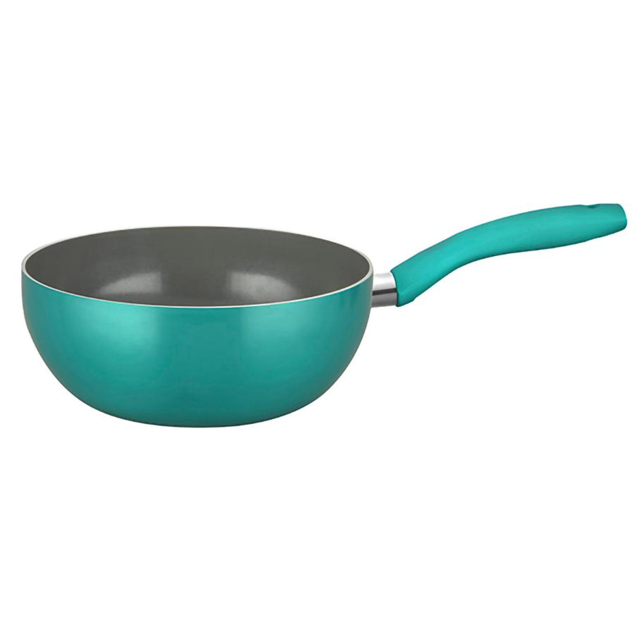 Wok Aluminio Titanio 22cm Turquesa