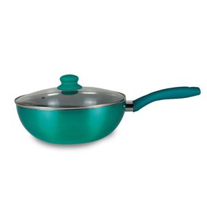 Wok Con Tapa Montecarlo 26 Cm Turquesa