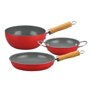 Pack Paila 16 cm+ Sartén 24 cm+ Wok 22 cm Family Cook