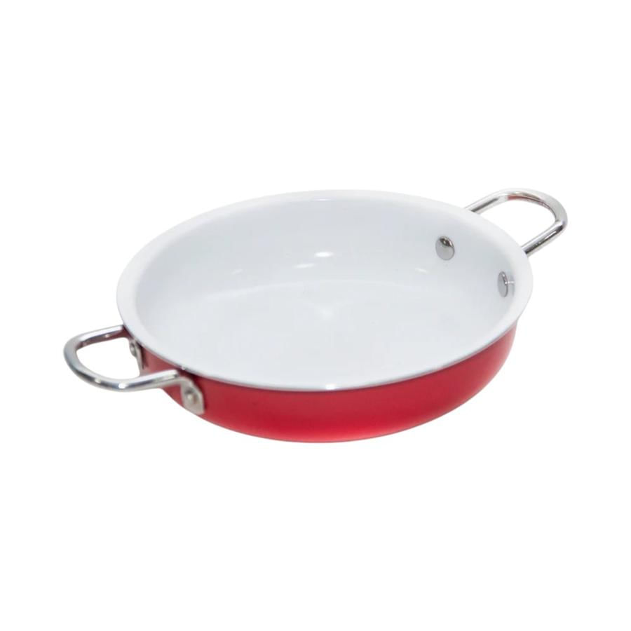 Paila De Huevo Cerámico 16 Cm Rojo