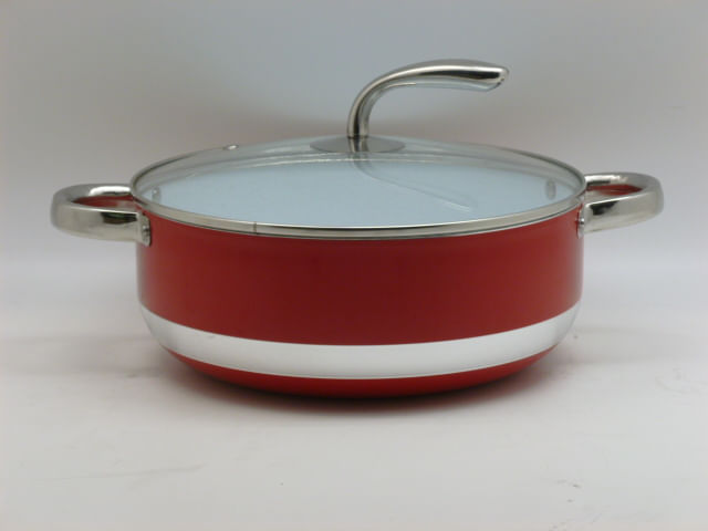 Cacerola Aluminio/cerámico 22cm 3lt Rojo