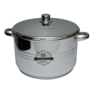 Cacerola Alta Acero Inox 30 Cm 10 Litros