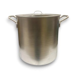 Olla Fondo de Aluminio 32x32 cm 25 Litros Silver Yevenes