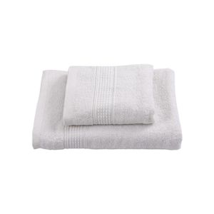 Set Toalla 400 GMS Mano + Baño Blanco