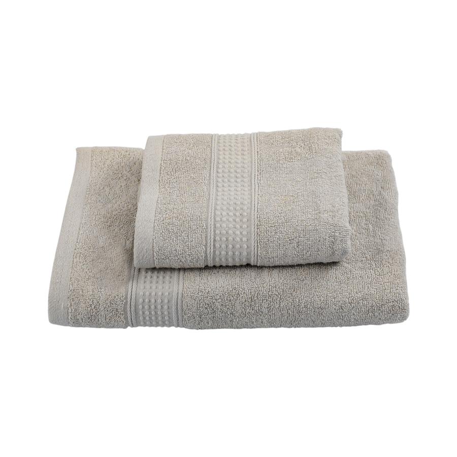 Set Toalla 400 GMS Mano + Baño cm Gris