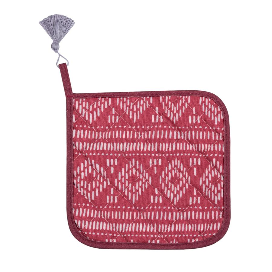 Tomador De Ollas Matiz 20 x 20 Cm Rústico Rojo