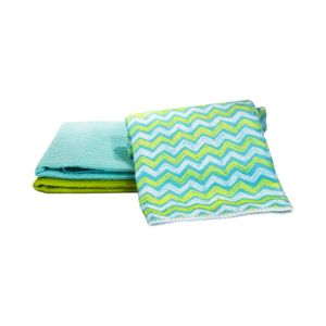 Set Paños Cocina Doral 2 Lisos + 1  Estampado Coleccionable