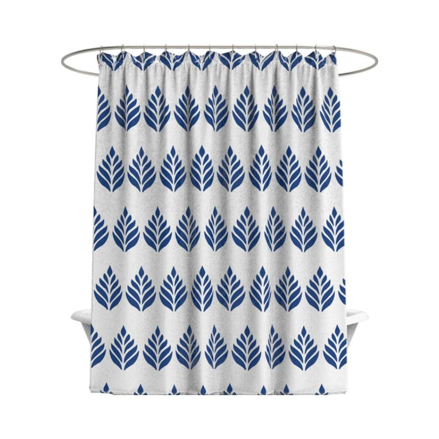 Cortina De Baño DecoExpress Brisa Microfibra Blanco/Azul