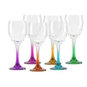 Display 6 Copas Vino Versalles Pie Color