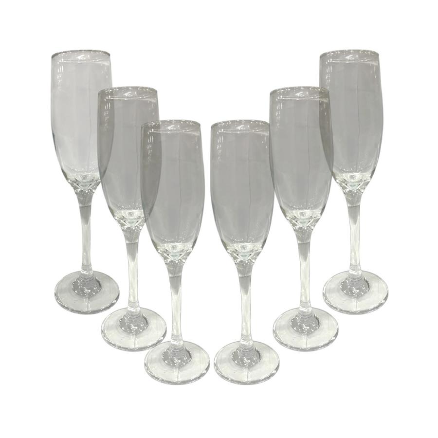 Set 6 Copas Flauta Vitta Sommelier 180 Ml Vidrio