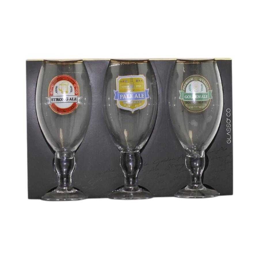 Set 3 Copones Cerveceros Glasso Coleccionable Transparente