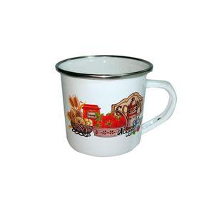 Jarro Enlozado Blanco Tema Cocina 10 Cm