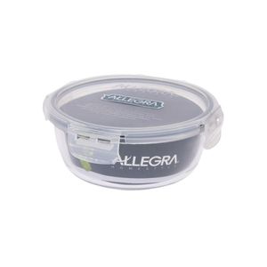 Contenedor Hermético Vidrio Redondo 370 Ml